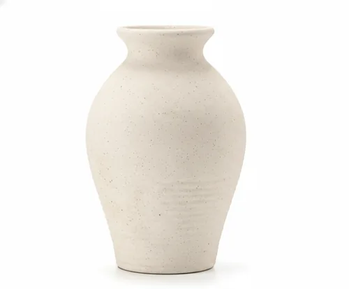Modern minimalist ceramic vase set in neutral tones