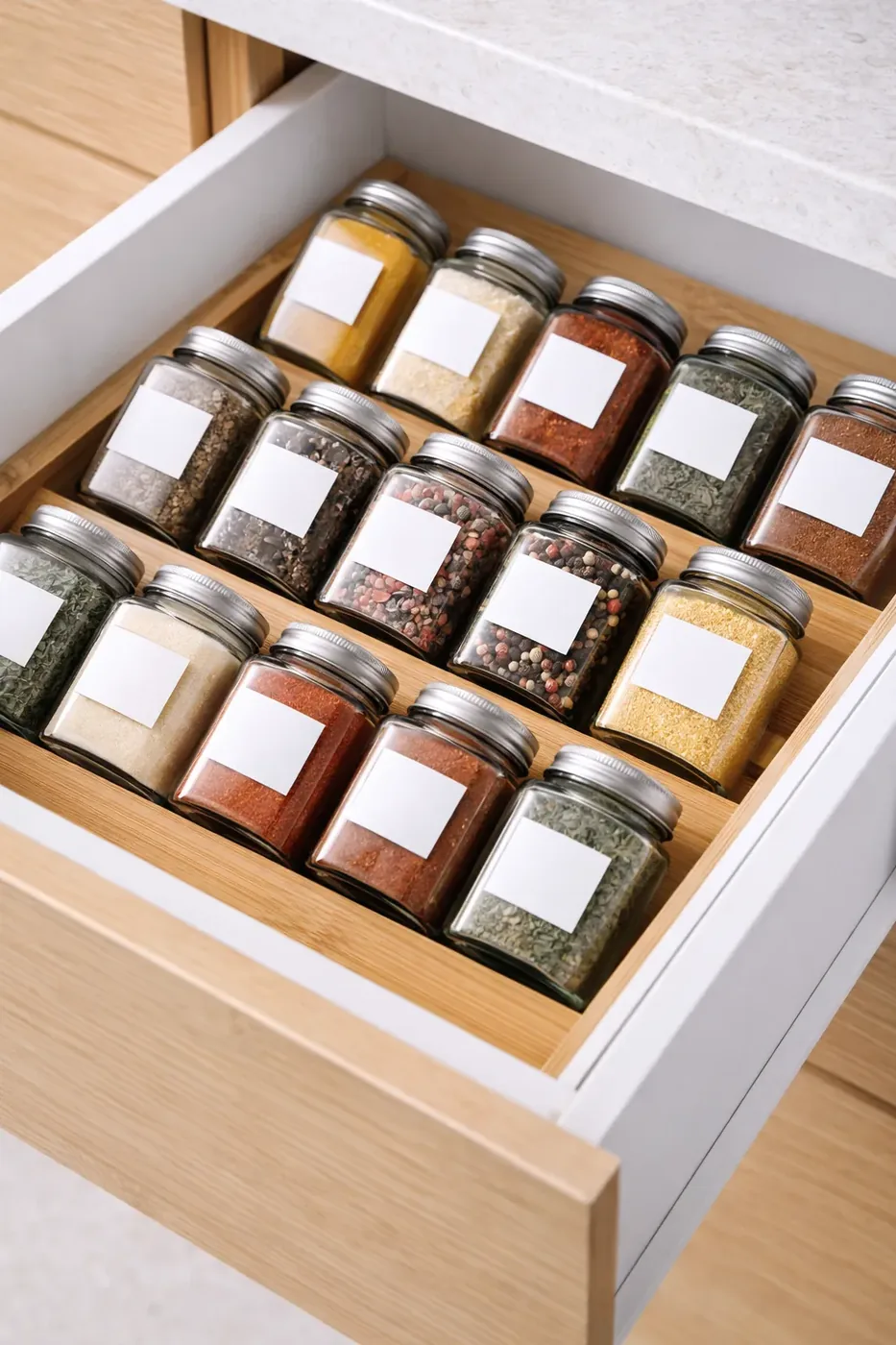 Organized Spice Drawer