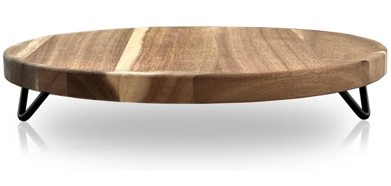 Natural wood monitor riser for espresso machine