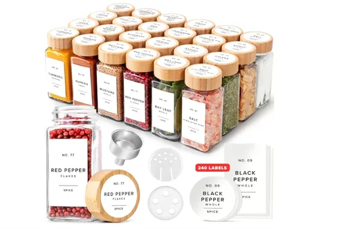 Square Spice Jars